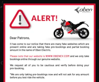 Obenev.com(Electric Bike) Screenshot