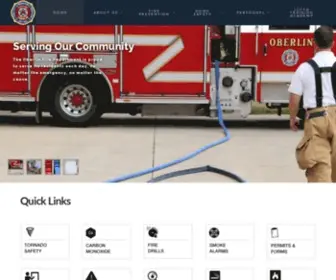 Oberlin-Fire.com(Oberlin Fire Department) Screenshot