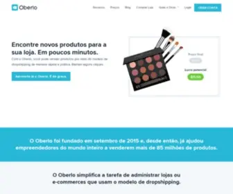 Oberlo.pt(Venda online com a Shopify e aproveite todos os recursos de ponta da plataforma) Screenshot