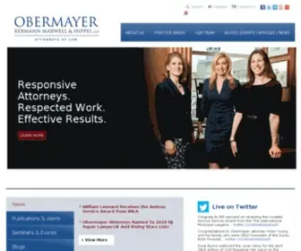 Obermayer.com(Obermayer Rebmann Maxwell & Hippel LLP) Screenshot