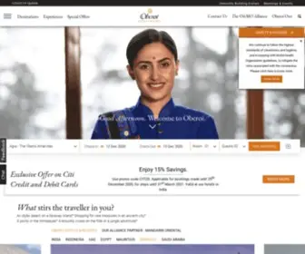 Oberoihotels.com(5 Star Luxury Hotels in India) Screenshot