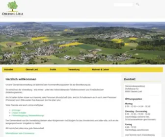 Oberwil-Lieli.ch(Willkommen bei Gemeinde Oberwil) Screenshot