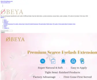 Obeyalashes.com(Obeya lashes) Screenshot