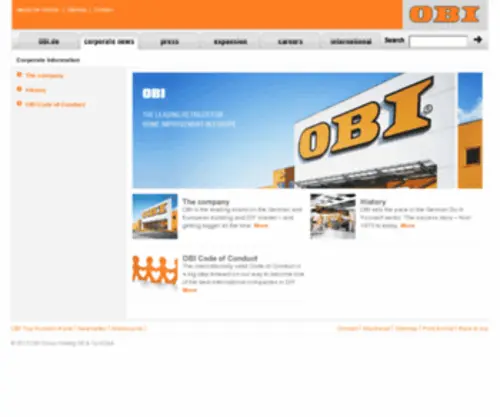 Obi.eu(Corporate Information) Screenshot