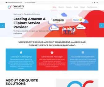 Obiquistesolutions.com(Best Amazon and Flipkart Services Provider) Screenshot