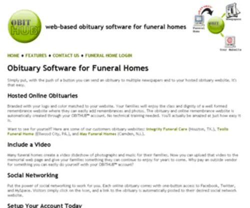 Obithub.com(Funeral Home Obituary Software) Screenshot