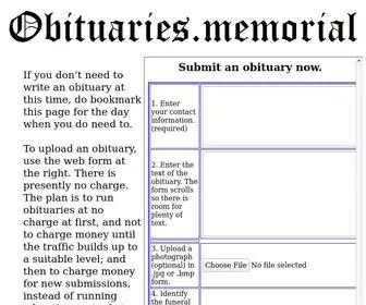 Obituaries.memorial(Upload an obituary for inc) Screenshot