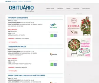 Obituarioriomafra.com.br(OBITUÁRIO) Screenshot