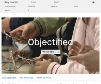 Objectifiedfilm.com(Gary Hustwit) Screenshot
