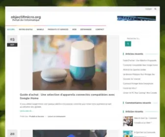 Objectifmicro.org(Portail de l'informatique) Screenshot