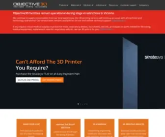 Objective3D.com.au(3d printing) Screenshot