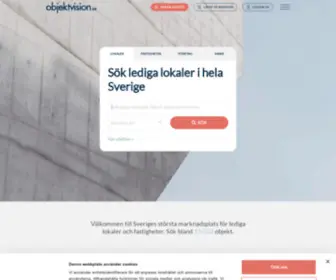 Objektvision.se(Lediga lokaler och fastigheter till salu) Screenshot