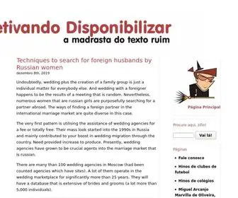 Objetivandodisponibilizar.com.br(Erro de banco de dados) Screenshot