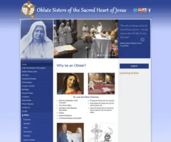 Oblatesistersofshj.com(Religious Women in Prayer & Service) Screenshot