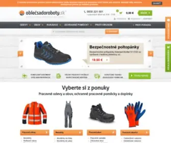 Oblecsadoroboty.sk(Eshop. Pracovné odevy) Screenshot