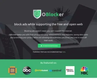 Oblocker.com(Block Ads without Killing the Internet) Screenshot