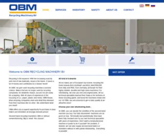 OBM-R-M.com(OBM Recycling Machinery BV) Screenshot
