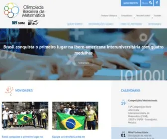 OBM.org.br(A Olimpíada Brasileira de Matemática (OBM)) Screenshot