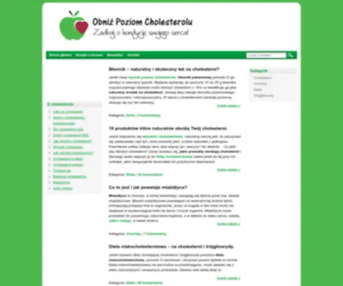 Obnizcholesterol.pl(Cholesterol i Trójglicerydy) Screenshot