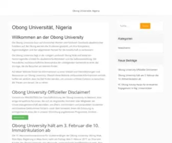 Obonguniversity.net(Obong University) Screenshot