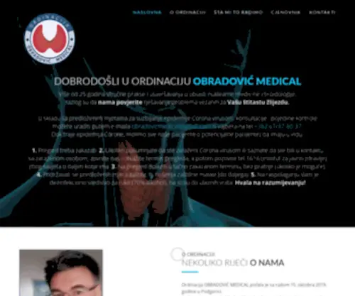 Obradovicmedical.me(MEDICAL Podgorica) Screenshot