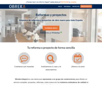 Obreka.com(Empresa de reformas y proyectos a nivel nacional) Screenshot