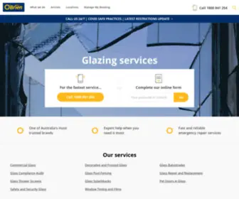 Obrienglass.com.au(Glazing services) Screenshot