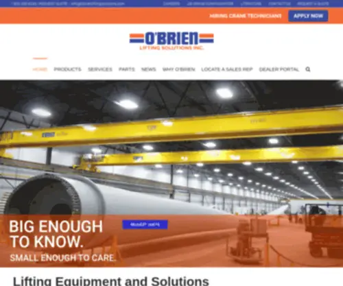 Obrieninstall.com(O'Brien Lifting Solutions) Screenshot