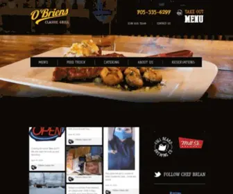 Obriensgrill.ca(O'Briens Classic Grill) Screenshot