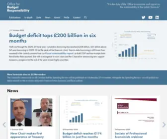 OBR.uk(Office for Budget Responsibility) Screenshot
