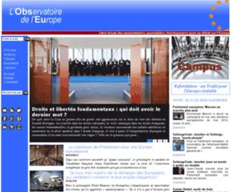 Observatoiredeleurope.com(Europe) Screenshot