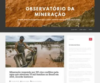 Observatoriodamineracao.com.br(Observatório da Mineração) Screenshot