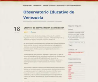 Observatorioeducativo.org(Observatorio Educativo de Venezuela) Screenshot