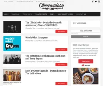 Observatorysd.com(Upcoming events for The Observatory North Park) Screenshot