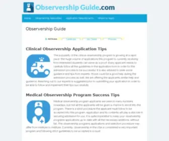 Observershipguide.com(Full Medical Observership Application Guide) Screenshot