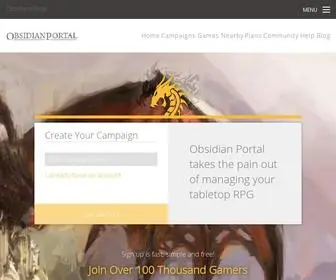Obsidianportal.com(Obsidian Portal) Screenshot
