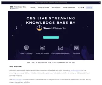 OBS.live(Open Broadcaster Software Streaming Knowledge Base) Screenshot