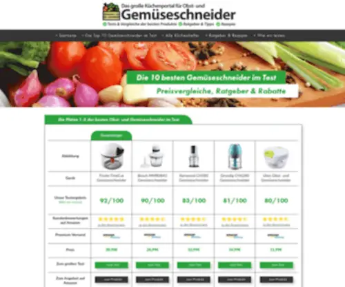 OBST-Und-Gemueseschneider.de(Die 10 besten Zerkleinerer) Screenshot