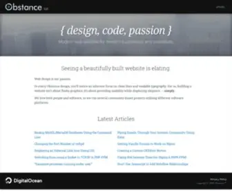 Obstance.com(Web design) Screenshot