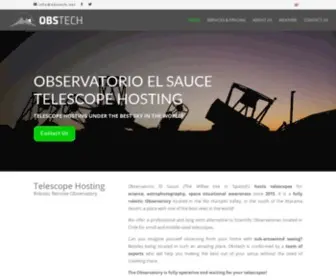 Obstech.cl(Telescope Hosting in Chile at Observatorio El Sauce) Screenshot