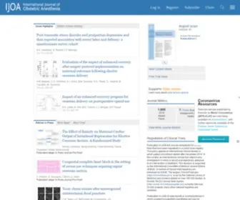 Obstetanesthesia.com(International journal of obstetric anesthesia) Screenshot