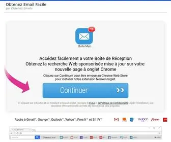 Obtenezemails.com(Obtenez Emails New Tab extension) Screenshot