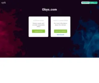 Obys.com(Make an Offer if you want to buy this domain. Your purchase) Screenshot