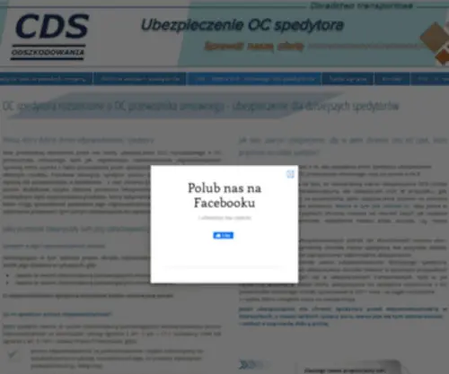 OC-Spedytora.info(OC Przewoźnika Umownego) Screenshot