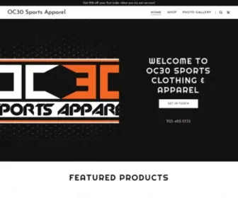 OC30Sports.com(OC30 Sports Apparel) Screenshot