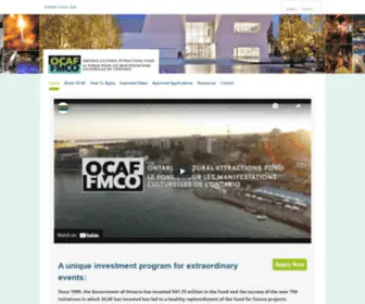 Ocaf.on.ca(Ontario Cultural Attractions Fund) Screenshot