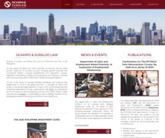 Ocamposuralvo.com(Ocampo & Suralvo Law Offices) Screenshot