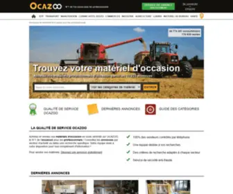Ocazoo.fr(Annonces d'achat / vente matériels professionnels d'occasion. Annonces d'occasion pour) Screenshot