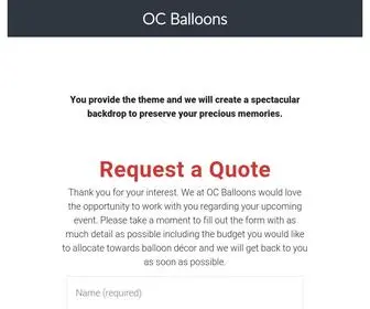 Ocballoondecor.com(Just another WordPress site) Screenshot