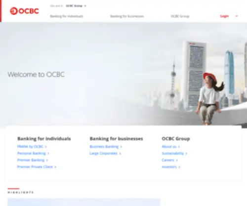 OCBC.com.sg(OCBC Bank Singapore) Screenshot